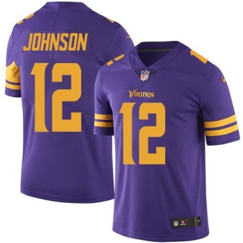 Vikings #12 Charles Johnson Purple Men's Stitched NFL Limited Rush Jersey Vikings #12 Charles Johnson Purple Men's Stitched NFL Limited Rush Jersey