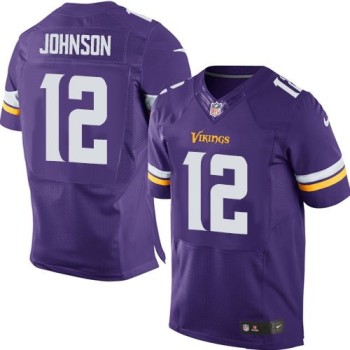 Vikings #12 Charles Johnson Purple Team Color Men's Stitched NFL Elite Jersey Vikings #12 Charles Johnson Purple Team Color Men's Stitched NFL Elite Jersey