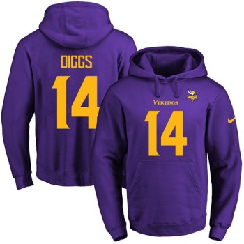 Vikings #14 Stefon Diggs Purple(Gold No.) Name & Number Pullover NFL Hoodie Vikings #14 Stefon Diggs Purple(Gold No.) Name & Number Pullover NFL Hoodie