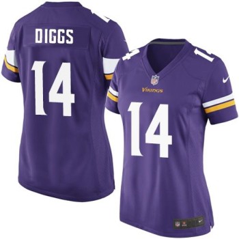 Vikings #14 Stefon Diggs Purple Team Color Women's Stitched NFL Elite Jersey Vikings #14 Stefon Diggs Purple Team Color Women's Stitched NFL Elite Jersey