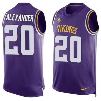 Vikings #20 Mackensie Alexander Purple Team Color Men's Stitched NFL Limited Tank Top Jersey