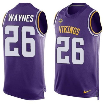 Vikings #26 Trae Waynes Purple Team Color Men's Stitched NFL Limited Tank Top Jersey