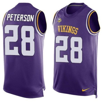 Vikings #28 Adrian Peterson Purple Team Color Men's Stitched NFL Limited Tank Top Jersey