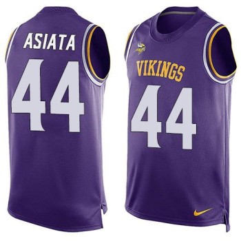Vikings #44 Matt Asiata Purple Team Color Men's Stitched NFL Limited Tank Top Jersey Vikings #44 Matt Asiata Purple Team Color Men's Stitched NFL Limited Tank Top Jersey