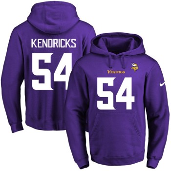 Vikings #54 Eric Kendricks Purple Name & Number Pullover NFL Hoodie Vikings #54 Eric Kendricks Purple Name & Number Pullover NFL Hoodie