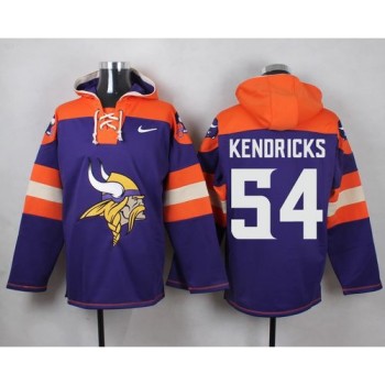 Vikings #54 Eric Kendricks Purple Player Pullover NFL Hoodie Vikings #54 Eric Kendricks Purple Player Pullover NFL Hoodie