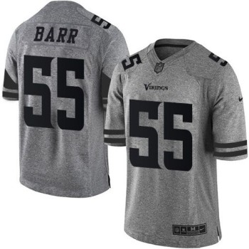 Vikings #55 Anthony Barr Gray Men's Stitched NFL Limited Gridiron Gray Jersey Vikings #55 Anthony Barr Gray Men's Stitched NFL Limited Gridiron Gray Jersey