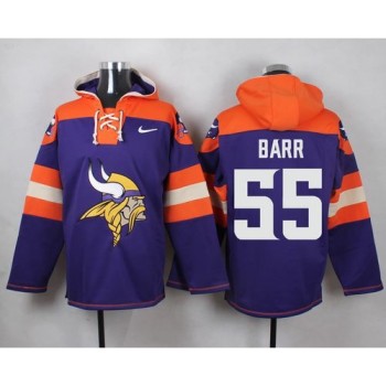 Vikings #55 Anthony Barr Purple Player Pullover NFL Hoodie Vikings #55 Anthony Barr Purple Player Pullover NFL Hoodie