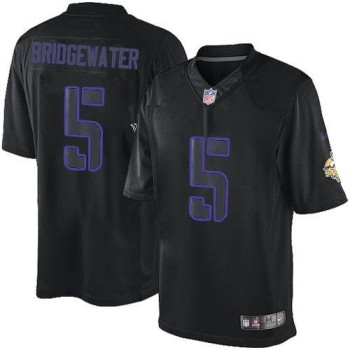 Vikings #5 Teddy Bridgewater Black Men's Stitched NFL Impact Limited Jersey Vikings #5 Teddy Bridgewater Black Men's Stitched NFL Impact Limited Jersey