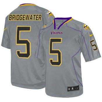 Vikings #5 Teddy Bridgewater Lights Out Grey Youth Stitched NFL Elite Jersey Vikings #5 Teddy Bridgewater Lights Out Grey Youth Stitched NFL Elite Jersey