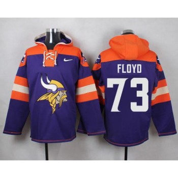 Vikings #73 Sharrif Floyd Purple Player Pullover NFL Hoodie Vikings #73 Sharrif Floyd Purple Player Pullover NFL Hoodie
