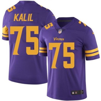 Vikings #75 Matt Kalil Purple Men's Stitched NFL Limited Rush Jersey