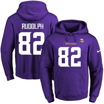 Vikings #82 Kyle Rudolph Purple Name & Number Pullover NFL Hoodie Vikings #82 Kyle Rudolph Purple Name & Number Pullover NFL Hoodie