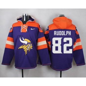 Vikings #82 Kyle Rudolph Purple Player Pullover NFL Hoodie Vikings #82 Kyle Rudolph Purple Player Pullover NFL Hoodie