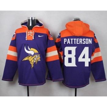 Vikings #84 Cordarrelle Patterson Purple Player Pullover NFL Hoodie Vikings #84 Cordarrelle Patterson Purple Player Pullover NFL Hoodie