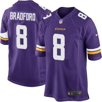 Vikings #8 Sam Bradford Purple Team Color Youth Stitched NFL Elite Jersey Vikings #8 Sam Bradford Purple Team Color Youth Stitched NFL Elite Jersey