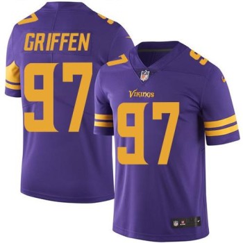 Vikings #97 Everson Griffen Purple Men's Stitched NFL Limited Rush Jersey