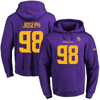 Vikings #98 Linval Joseph Purple(Gold No.) Name & Number Pullover NFL Hoodie Vikings #98 Linval Joseph Purple(Gold No.) Name & Number Pullover NFL Hoodie