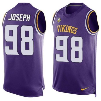 Vikings #98 Linval Joseph Purple Team Color Men's Stitched NFL Limited Tank Top Jersey Vikings #98 Linval Joseph Purple Team Color Men's Stitched NFL Limited Tank Top Jersey
