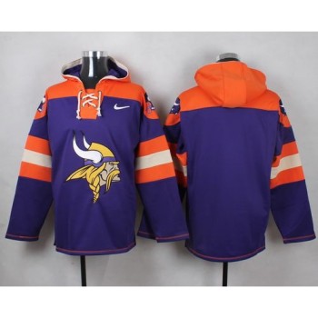 Vikings Blank Purple Player Pullover NFL Hoodie Vikings Blank Purple Player Pullover NFL Hoodie