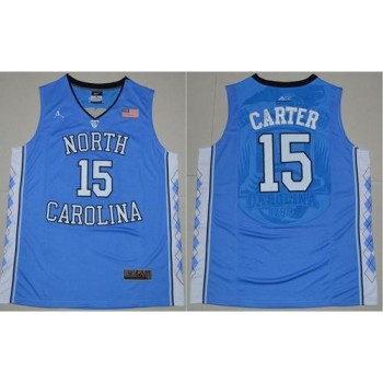 North Carolina #15 Vince Carter Blue Stitched NCAA Jersey
