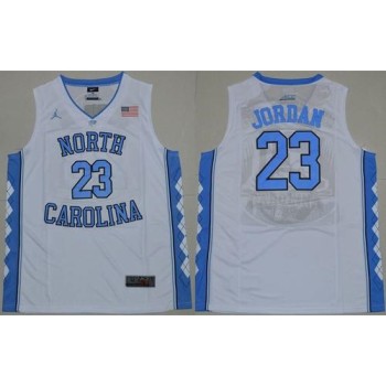 North Carolina #23 Michael Jordan White Stitched NCAA Jersey