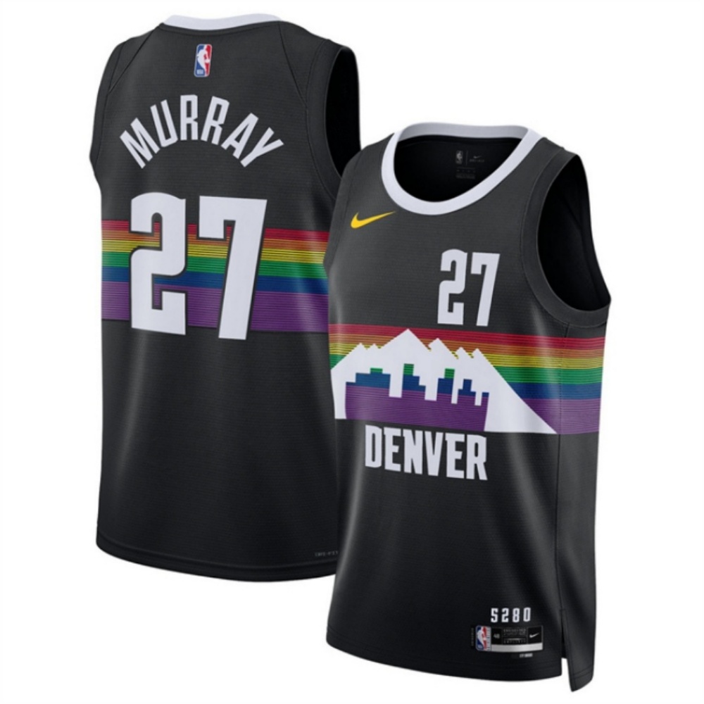 Men's Denver Nuggets #27 Jamal Murray Black 2025/26 City Edition Stitched Basketball Jersey