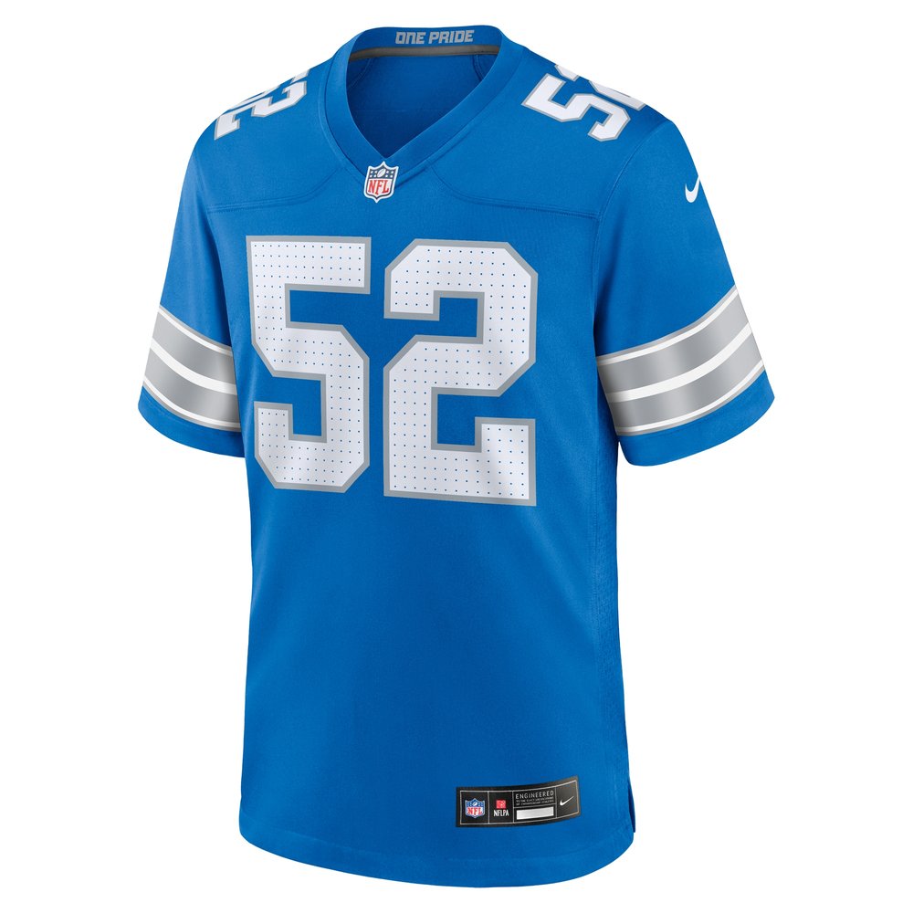 Men's Detroit Lions Netane Muti  Blue Game Jersey