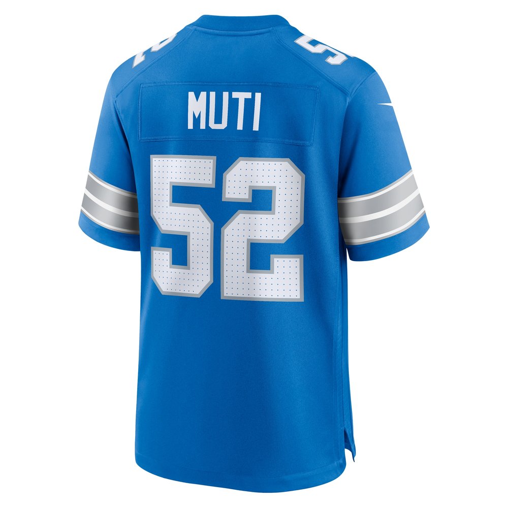 Men's Detroit Lions Netane Muti  Blue Game Jersey