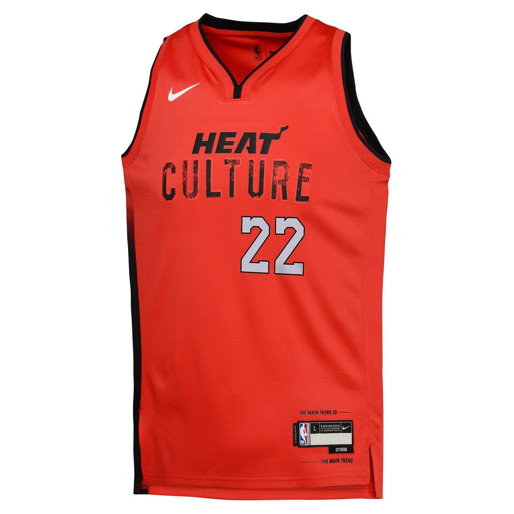 Youth Miami Heat Jimmy Butler Red 2024/25 Swingman Player Jersey - City Edition