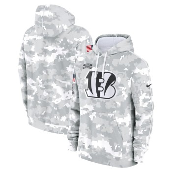 Men's Cincinnati Bengals Arctic Camo 2024 Salute to Service Club Fleece Pullover Hoodie Men's Cincinnati Bengals Arctic Camo 2024 Salute to Service Club Fleece Pullover Hoodie