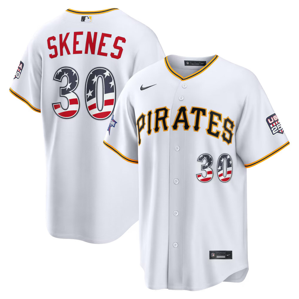 Men's Pittsburgh Pirates #30 Paul Skenes Nike White 2026 All-Star Edition Stars & Stripes Stadium Jersey Men's Pittsburgh Pirates #30 Paul Skenes Nike White 2026 All-Star Edition Stars & Stripes Stadium Jersey