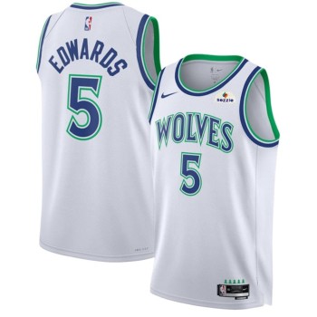 Youth Minnesota Timberwolves #5 Anthony Edwards White 2026/27 Association Edition Jersey Youth Minnesota Timberwolves #5 Anthony Edwards White 2026/27 Association Edition Jersey