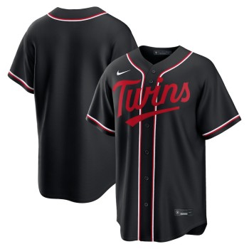 Youth Minnesota Twins Fashion Replica Black Out Jersey Youth Minnesota Twins Fashion Replica Black Out Jersey