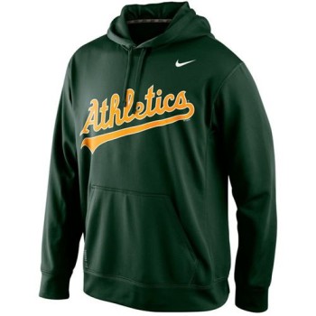 Oakland Athletics Men's KO Wordmark Perfomance Green MLB Hoodie Oakland Athletics Men's KO Wordmark Perfomance Green MLB Hoodie
