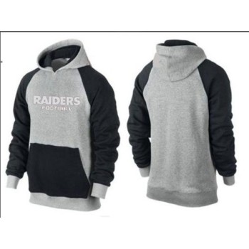 Oakland Raiders English Version Pullover Hoodie Grey & Blue Oakland Raiders English Version Pullover Hoodie Grey & Blue