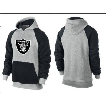 Oakland Raiders Logo Pullover Hoodie Grey & Blue Oakland Raiders Logo Pullover Hoodie Grey & Blue