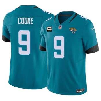 Men's Jacksonville Jaguars #9 Logan Cooke Teal 2026 4-Star C Patch Vapor F.U.S.E. Limited Jersey Men's Jacksonville Jaguars #9 Logan Cooke Teal 2026 4-Star C Patch Vapor F.U.S.E. Limited Jersey