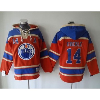 Oilers #14 Jordan Eberle Orange Sawyer Hooded Sweatshirt Stitched NHL Jersey Oilers #14 Jordan Eberle Orange Sawyer Hooded Sweatshirt Stitched NHL Jersey