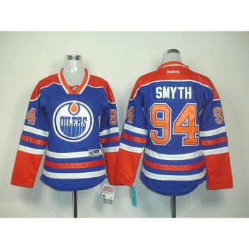 Oilers #94 Ryan Smyth Light Blue Women's Home Stitched NHL Jersey