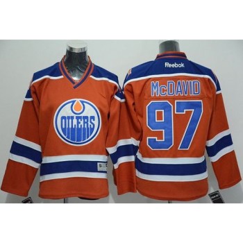 Oilers #97 Connor McDavid Orange Stitched Youth NHL Jersey Oilers #97 Connor McDavid Orange Stitched Youth NHL Jersey