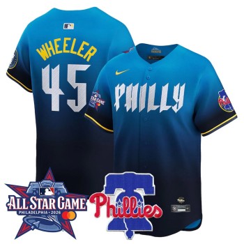 Men's Philadelphia Phillies #45 Zack Wheeler Blue 2026 MLB All-Star Jersey Men's Philadelphia Phillies #45 Zack Wheeler Blue 2026 MLB All-Star Jersey
