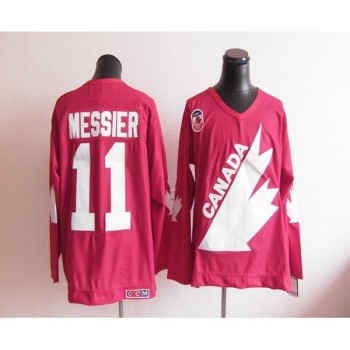 Olympic 1991 CA. #11 Mark Messier Red CCM Throwback Stitched NHL Jersey Olympic 1991 CA. #11 Mark Messier Red CCM Throwback Stitched NHL Jersey