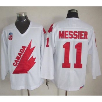 Olympic 1991 CA. #11 Mark Messier White CCM Throwback Stitched NHL Jersey Olympic 1991 CA. #11 Mark Messier White CCM Throwback Stitched NHL Jersey
