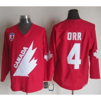Olympic 1991 CA. #4 Bobby Orr Red CCM Throwback Stitched NHL Jersey Olympic 1991 CA. #4 Bobby Orr Red CCM Throwback Stitched NHL Jersey