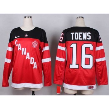 Olympic CA. #16 Jonathan Toews Red 100th Anniversary Women's Stitched NHL Jersey Olympic CA. #16 Jonathan Toews Red 100th Anniversary Women's Stitched NHL Jersey