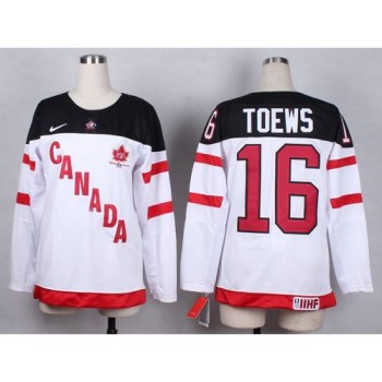 Olympic CA. #16 Jonathan Toews White 100th Anniversary Women's Stitched NHL Jersey Olympic CA. #16 Jonathan Toews White 100th Anniversary Women's Stitched NHL Jersey
