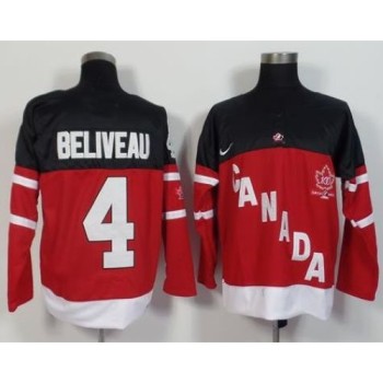 Olympic CA. #4 Jean Beliveau Red 100th Anniversary Stitched NHL Jersey Olympic CA. #4 Jean Beliveau Red 100th Anniversary Stitched NHL Jersey