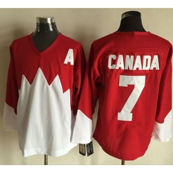 Olympic CA. #7 Canada Red/White 1972 Commemorative CCM Stitched NHL Jersey Olympic CA. #7 Canada Red/White 1972 Commemorative CCM Stitched NHL Jersey