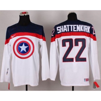 Olympic Team USA #22 Kevin Shattenkirk White Captain America Fashion Stitched NHL Jersey Olympic Team USA #22 Kevin Shattenkirk White Captain America Fashion Stitched NHL Jersey
